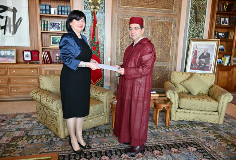 L'ambassadrice Cvelbar Bek a remis les copies figurées de ses lettres de créance au ministre des affaires étrangères marocain Bourita